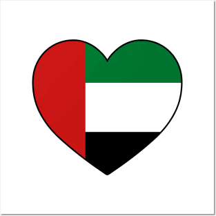 Heart - United Arab Emirates Posters and Art